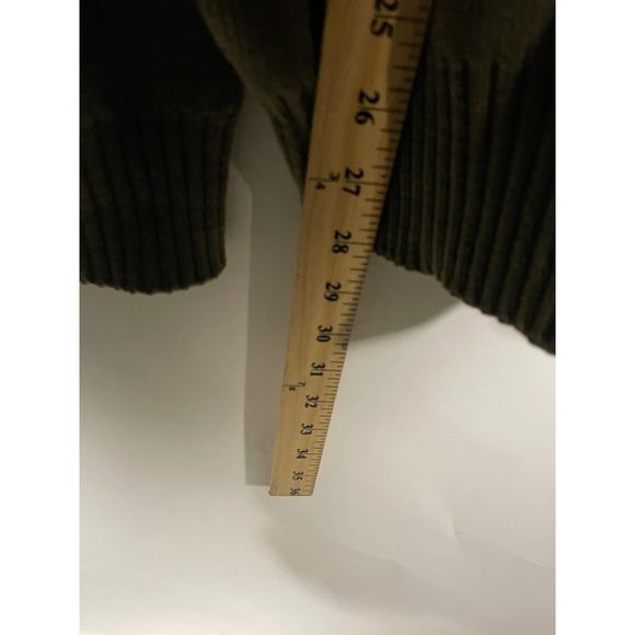 Vintage Filson Henley Guide Sweater Mens L Olive Green 100% Virgin Wool USA Made - Picture 9 of 10